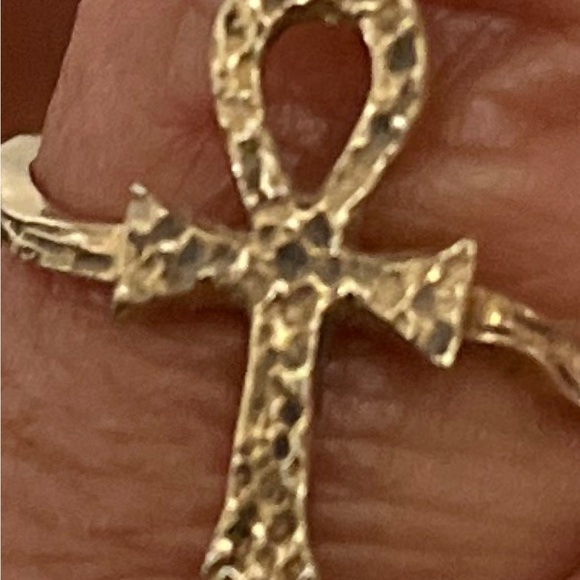 Vintage 14k gold Ankh Eternal life ring size 5.25 - Picture 6 of 9
